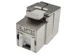 Alantec MB004-1 RJ45 įrankiams nereikalaujantis STP kat.6 PoE+ keystone modulis ALANTEC Plus &ndash; patobulintas perdavimo na&scaron;umas