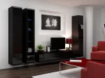 Cama TV stovas VIGO '180' 30/180/40 juodas/juodas blizgus