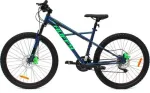 Huffy Korros 26 kalnų dviratis mėlynas - 18 pavarų plieninis hardtail su priekine amortizacija
