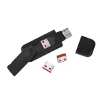 LogiLink AU0054 USB-A prievado blokavimo įtaisas su 1 raktu ir 4 spynomis, kelioninė versija, juoda