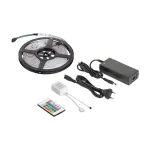 REBEL LED0175-2 5m RGB LED juostos rinkinys su IR nuotolinio valdymo pultu, 300 SMD 5050 &scaron;viesos diodų, 12V maitinimo adapteriu, 16 milijonų spalvų, reguliuojamas ry&scaron;kumas, IP20