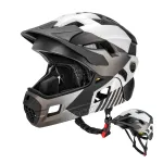 ROCKBROS TS-61 vaiki&scaron;kas konvertuojamas dviračio &scaron;almas su nuimamu smakro apsaugu, dydis M (54-57 cm), pilkas