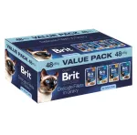 Brit Delicate Fillets padaže suaugusioms katėms - 48x85g rinkinys (vi&scaron;tiena, jautiena, kalakutiena, la&scaron;i&scaron;a)