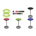 Topstar Sitness High Bob ergonominė kėdė, juoda poliesterio sėdynė, bepakopis auk&scaron;čio reguliavimas 580-830 mm, poliruoto aliuminio žiedinis pagrindas, 110 kg apkrova SU59 BR0