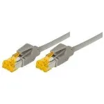 TECLINE Cat 6a S/FTP tinklo kabelis, PiMF, 50 m, pilkas, LSZH, 10 Gbit/s, Hirose TM31 jungtys, Draka kabelis 72250