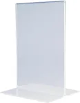 MAGNETOPLAN HOLTZ akrilinis stalinis stendas DIN A3 portretinė orientacija, skaidrus, dvipusis, 297 x 420 mm (43115)