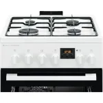Electrolux LKK560232W laisvai stovinti dujinė viryklė su elektrine orkaite, 58 L, balta