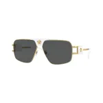 Versace VE2251-147187 vyri&scaron;ki akiniai nuo saulės Pilot, gunmetal rėmeliai, pilki stiklai, 63/12/145 mm