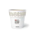 STEFANPLAST Gaia gėlių vazonas su padėklu &Oslash;25x25cm baltas