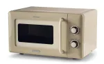 Ariete Vintage Line 3960 Vintage mikrobangų krosnelė, 800W, 20L, 3 funkcijos, 5 gaminimo lygiai, laikmatis, smėlio spalvos