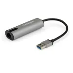 StarTech.com US2GA30 USB 3.0 Type-A į 2,5 Gigabit Ethernet keitiklis, NBASE-T, 2.5GBASE-T, RJ45, 10/100/1000/2500 Mbps, juodas / kosminės pilkos spalvos