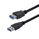 StarTech.com 1 m juodas SuperSpeed USB 3.0 ilginimo laidas A&ndash;A (ki&scaron;tukas / lizdas)