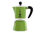 Bialetti Rainbow Moka puodas juodas, žalias