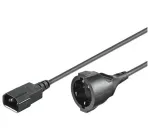 Microconnect PE130200 maitinimo laidas juodas 2 m C14 jungtimi