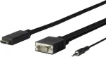 Vivolink PROHDMIVGA5 vaizdo kabelio adapteris 5 m HDMI A tipas (standartinis) &ndash; VGA (D-Sub) + 3,5 mm, juodas