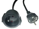 Prailginimo laidas MicroConnect MC-PE0500FRB 500 cm su EU ki&scaron;tuku, juodas