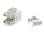 Equip Cat.6 Neekranuotas Keystone Jack LSA, Plonas Tipas, Baltas