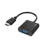 Hama 00200343 HDMI&ndash;VGA adapteris vaizdui ir garsui, 3,5 mm garso lizdas, 0,15 m, HDMI A tipo ki&scaron;tukas &ndash; D-Sub 15 kontaktų, 1080p, juodas