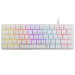 Mechaninė klaviatūra White Shark Nagamaki GK-006211 &mdash; kompakti&scaron;kas i&scaron;dėstymas, raudoni mechaniniai jungikliai, baltas korpusas