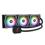 ENERMAX Aquafusion II 360 mm, skystas au&scaron;inimas CPU, 3x120 mm ventiliatoriai, 380 W TDP, juoda
