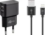 Įkroviklio rinkinys Goobay Dual Apple Lightning 44995