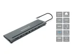 Conceptronic DONN17G 12-in-1 USB-C dokas su HDMI, DisplayPort, USB 3.2 Gen 1