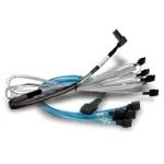 SAS kabelis BROADCOM 05-60005-00 &mdash; 1 m, x8 SFF-8654 į 2&times; U.2 SFF-8639