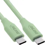 InLine 35892G greitojo įkrovimo USB-C laidas, USB 2.0, 480 Mbit/s, 100 W, silikoninis, 2 m, Matcha Latte žalias