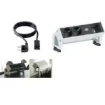 Prailginimo blokas Bachmann DESK 2 2x Schuko 1x Custom modulis RAL9010