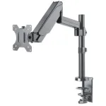 Manhattan stalinis laikiklis TV ir monitoriams (visi&scaron;kai judantis, dujinė spyruoklė), 13&ndash;27 colių, užspaudžiamas arba per angą, VESA 75x75 ir 100x100 mm, max 8 kg