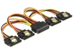 SATA kabelis DeLOCK 60156 0,15 m SATA 15 kontaktų 4 x SATA 15 kontaktų įvairiaspalvis