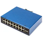 DIGITUS pramoninis L2 valdomas Gigabit Ethernet jungiklis 16x RJ-45 + 2x SFP, 12&ndash;48V DC, 8000 MAC