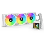 Vandens au&scaron;intuvas CPU Sharkoon S100 ARGB baltas &ndash; 360 mm radiatorius, Infinity-Mirror efektas