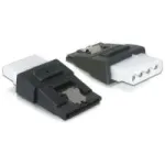 Adapteris maitinimo jungtims DeLOCK 65046 4pin Molex (mot.) &ndash; 15pin SATA (pat.) juodas