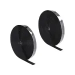 DeLOCK Heavy-duty lipnusis kabliukų ir kilpų diržas, savaime lipnus, 25 m x 25 mm, juodas