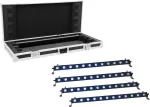 LED juostiniai prožektoriai EUROLITE 4x LED BAR-12 QCL RGB+UV, 4 vnt., RGB+UV &scaron;viesos diodai