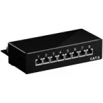 Goobay 96105 19 inch 1U skydo plok&scaron;tė, Cat6, 8 prievadai, LSA, juoda