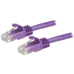 StarTech.com 1,5 m CAT6 Ethernet kabelis - violetinis CAT 6 Gigabit Ethernet laidas - 250 MHz 100 W PoE RJ45 UTP tinklo/jungiamasis laidas be užkabinimo su įtempimo mažinimu, individualiai i&scaron;bandytas