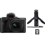 Kompakti&scaron;ka kamera Canon PowerShot V1 Premium Vlogger Kit &mdash; 22,3 MP, 1/4 colio CMOS, 4K UHD, 3,1x optinis priartinimas, 3 colių lietimui jautrus ekranas, Juoda
