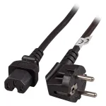 EFB Elektronik Warmger&auml;teleitung CEE 7/7 90&deg; auf C15 schwarz 3 m 3 x 1.00 mm&sup2; - 10 A - 3 m - Schwarz (EK625.3V2)