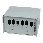 Synergy21 Sieninis &scaron;viesolaidinis pataisų skydelis DIN bėgiui, 6x LC-Duplex/SC-Simplex adapteriams, be movų, &scaron;viesiai pilkas (RAL 7035)