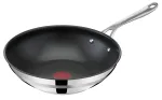 TEFAL Wok Keptelė pagal Jamie Oliver Cook Smart (Nerūdijantis plienas / Juoda, &Oslash; 28 cm)