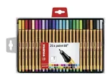 STABILO point 88 Fineliner ra&scaron;iklių rinkinys &ndash; 30 spalvų, 0,4 mm, metalinis antgalis, vandens pagrindo ra&scaron;alas | Kur.lt