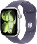 &bdquo;Apple Watch Series 11&ldquo; (2025) GPS 46mm sidabrinis aliumininis korpusas su &bdquo;Purple Fog&ldquo; sportine juostele M/L