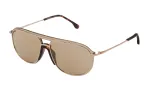 Lozza CAMEL MIRROR GOLD akiniai nuo saulės su skydiniu rėmeliu, UV400 polikarbonato lę&scaron;iais, 99 mm lę&scaron;io plotis, 145 mm lankelio ilgis
