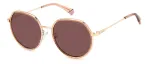 POLAROID PLD4160GSXDDB Unisex Rectangular Sunglasses - Polarized UV400 Grey Lens Black Frame