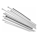 WKK juodi UV stabilizuoti nailoniniai kabelių rai&scaron;čiai 200x3,6 mm, 100 vnt. pakuotė