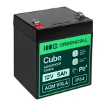 Greencell AGM VRLA 12V 5Ah akumuliatorius kasos aparatams, žaislams, kameroms (91x70x102 mm)