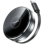 AWEI W27 3-in-1 belaidė įkrovimo stotelė 15W greitasis įkrovimas su USB-C laidu juoda