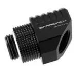 Barrow FBFTWT45-V2 B adapter 45&deg; pasukamas G1/4 motina į G1/4 motina, juodas